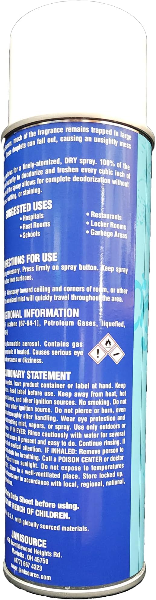 JaniSource Fresh Linen Air Freshener 10 oz Aerosol (12 Case of 12)