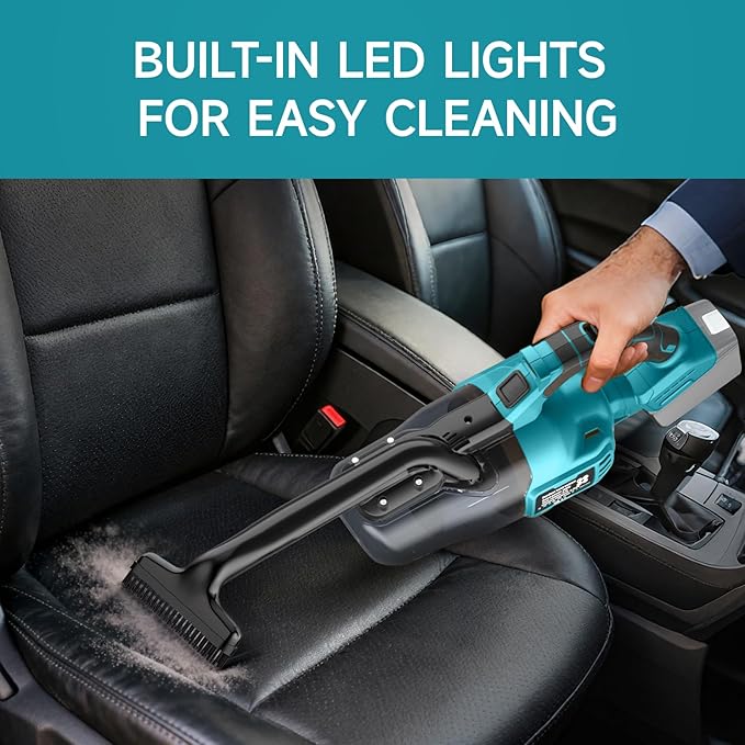 Cordless Vacuum Cleaner for Makita 18V Battery 500W Handheld Vacuum Cleaner with Washable Filter Portable Stick Vacuum for Floor Carpet Car Hardwood Pet Hair Home(Battery Not Included)