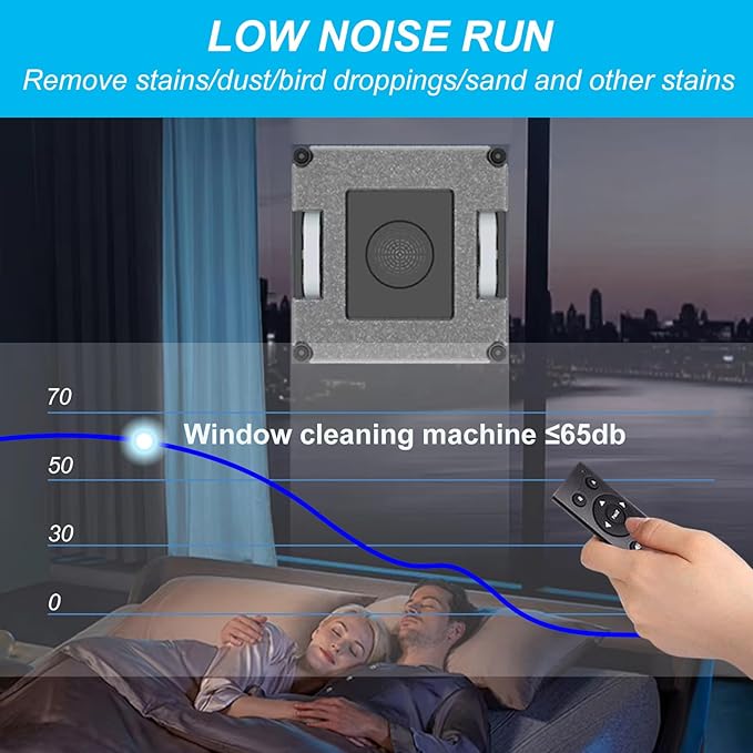 Wet Rub Window Cleaning MachineFour-Way Four-Nozzle Atomizing Water Spray5600Pa Window Cleaner Robotfor Most Glass MaterialsWhite
