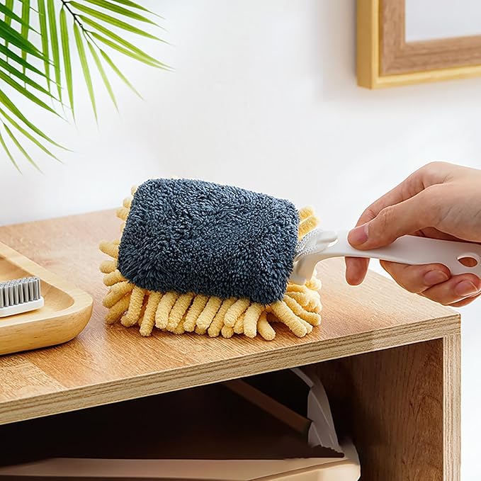 Cleaning BrushDust Removal Duster Chenille Hair Duster Home Car Washable Non-Shedding Cleaning Brush Small Duster DusterCleaning Dust Cleaning Household Appliances Dust(Blue)