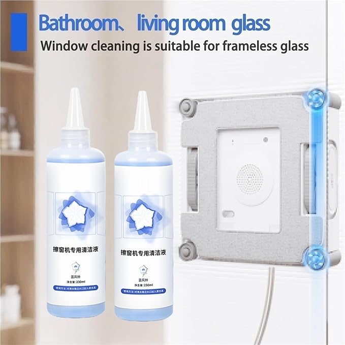Window Cleaning Solution Compatible With ECOVACS Winbot W1/W1S/W1 Pro/W1s Pro/W2 Pro/W2s Pro/w960 W2 Omni(2 packs)