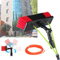 Adjustable Window Cleaning Pole Water Fed Telescopic Brush Extendable Cleaner Car Trucks Glass Cleaning Brush Equipment - 20m/65.6ft Hose6m/20ft