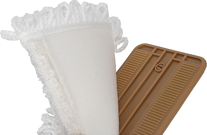 Harper Live.Love.Clean. Bamboo 2-in-1 Smooth Surface Wet/Dry Dust Mop with (2) Washable Pads for Cleaning Dust Pet Hair &amp Fine Dry Dirt