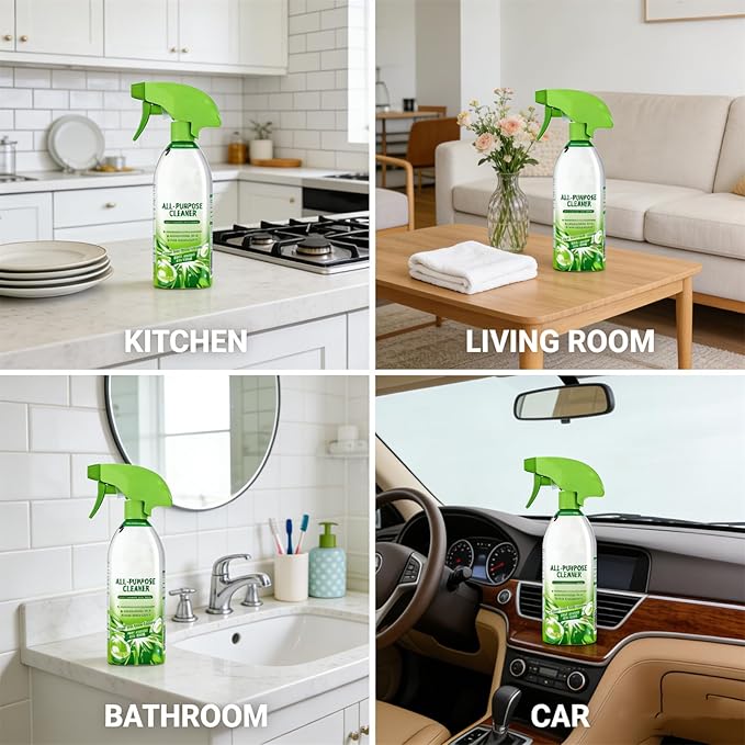 2026 Multi Surface Cleaner Spray 500g Lime Coconut Deep Clean Spray Quick-Easy Stain Removal (1Set)