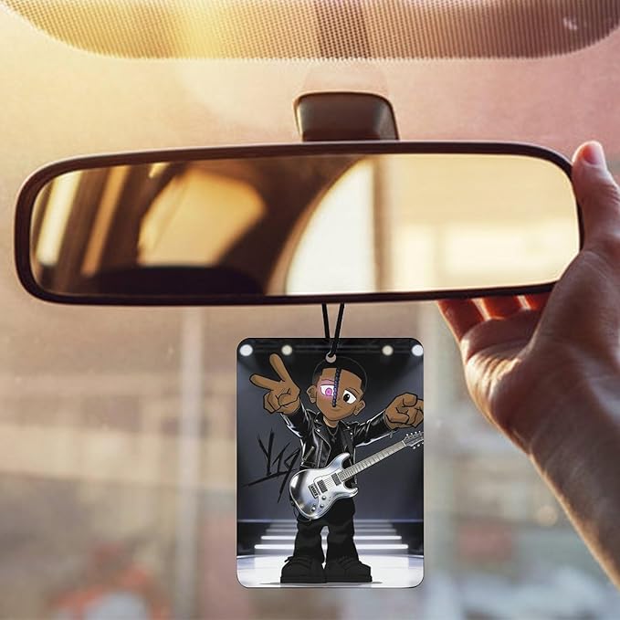 5PCS Car Air Freshener Hanging Personalized Double Sided Stage Rocker Car Fresheners Long Lasting New Cars Scents Cute Automotive Freshies for Closets Drawers (tea)