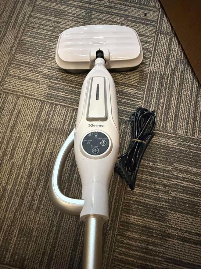 Steam Mop Cleaner with Detachable Handheld Steamer 230°F Powerful Steam Cleaner with 9 Attachments Lightweight Design with Removable Water Tank 2-Level Control and Swivel Head for Floors Carpets