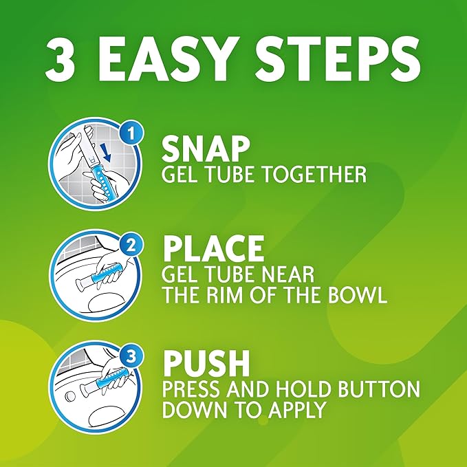 Scrubbing Bubbles Fresh Gel Toilet Bowl Cleaning Stamps Automatic &amp Continuous Bathroom Toilet Cleaner Helps Prevent Limescale &amp Rings Rainshower Scent 1 Dispenser with 6 Stamps (6 Count)