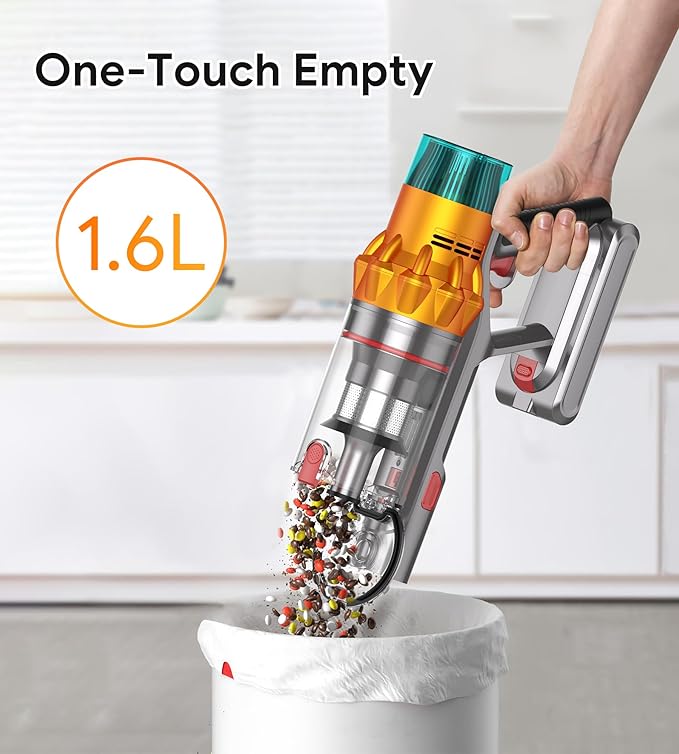 Cordless Vacuum Cleaners for Home8-in-1/65Min/600W/48Kpa Powerful SuctionSelf-Standing Cordless Stick Vacuum CleanerLightweight Anti-Tangle Rechargeable Vacuum for Floor/Carpet/Pet Hair/Car