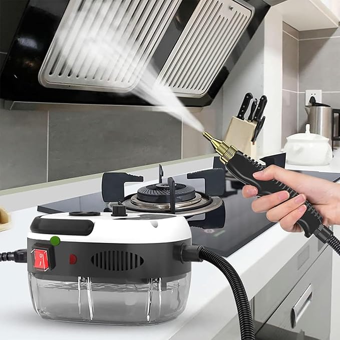 Steam Cleaners 2500W Portable Handheld Steam Cleaner 1000ML High Temperature Pressurized Steam Cleaning Machine with Water Tank for Kitchen Bathroom Car