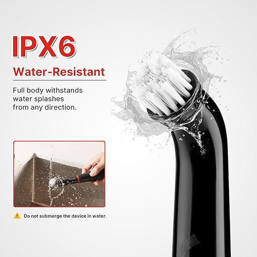 Shop-Vac Electric Spin Scrubber with 2000RPM Motor 90Min Long Runtime with 5 Replaceable Head LED Display and IPX6 Waterproof Cordless Electric Scrubber for Cleaning Grout Tile Bathroom Kitchen