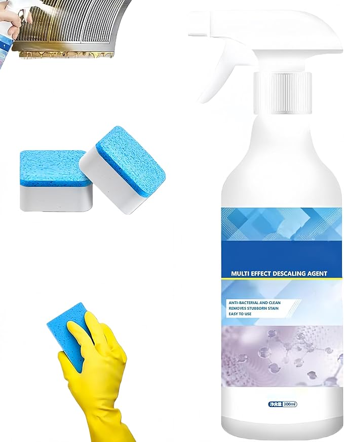 LINGYUE Multi-Effect Degreasing &amp Stain Removal Agent Heavy Duty Degreaser Spray for Kitchen Oil Remover 300ml Plant-Based All-Purpose Cleaner for Oven Stove &amp Range Hood (1PCS)