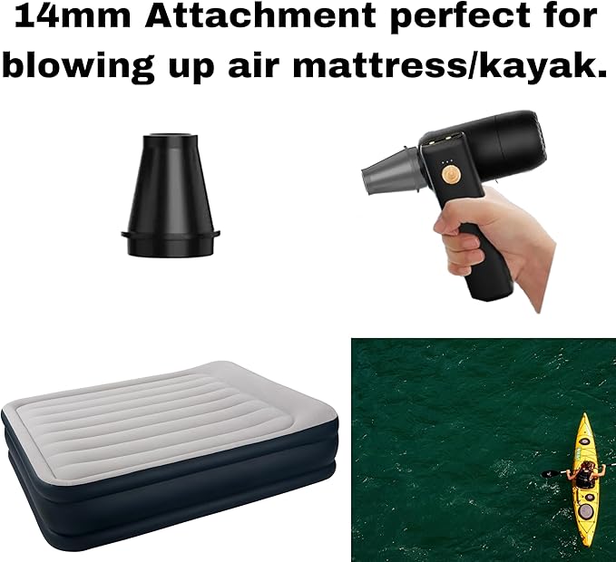 GajetNest Mini Portable Foldable Car Vacuum Cleaner - 20000PA Strong Suction Cordless LED Light Blower &amp Inflator Long-Lasting Battery Compact &amp Lightweight Easy Carry Folding Design (B