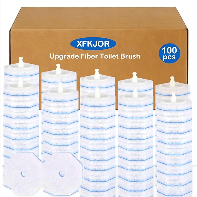 100 Count Toilet Wand Refills for Clorox Toilet Wand - Disposable Toilet Brush Refills Replacement Heads for Clorox Toilet Wand Refills 5X Cleaning Power | 360° Efficient Cleaning | No Falling Apart