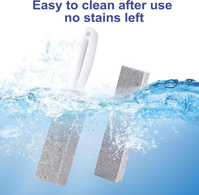 7 Pack Pumice Stone for Toilet Cleaning Pumice Stone Toilet Bowl Cleaner Pumice Scouring Stick with Handle Powerfully Cleans Hard Water Rings Replaceable Design