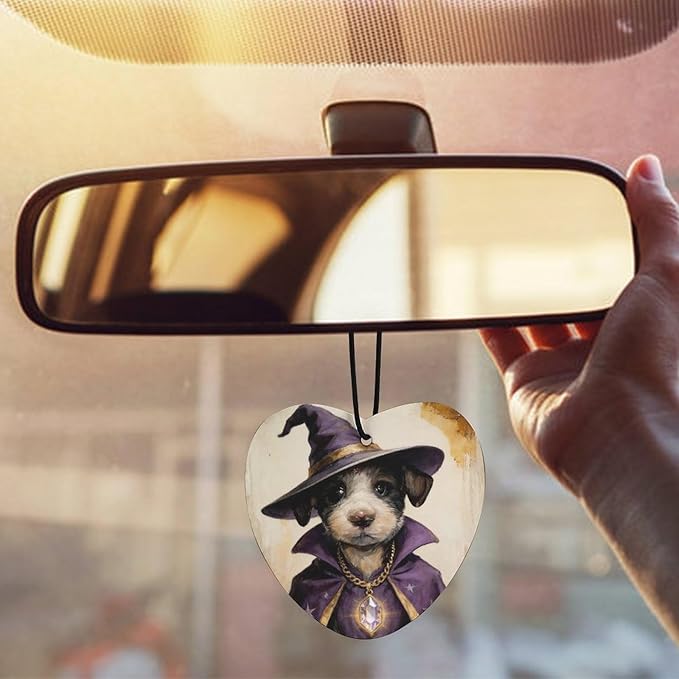 5PCS Car Air Freshener Hanging Personalized Double Sided Wizard Pup Car Fresheners Long Lasting New Cars Scents Cute Automotive Freshies for Closets Drawers (tea)