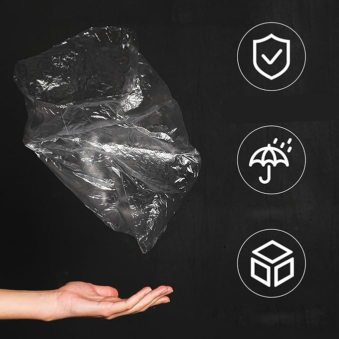 Pe Flat Open Poly Trash Bags 60x45cm 200pcs Disposable Waterproof Plastic Rubbish Bags for Household Kitchen Waste Disposal