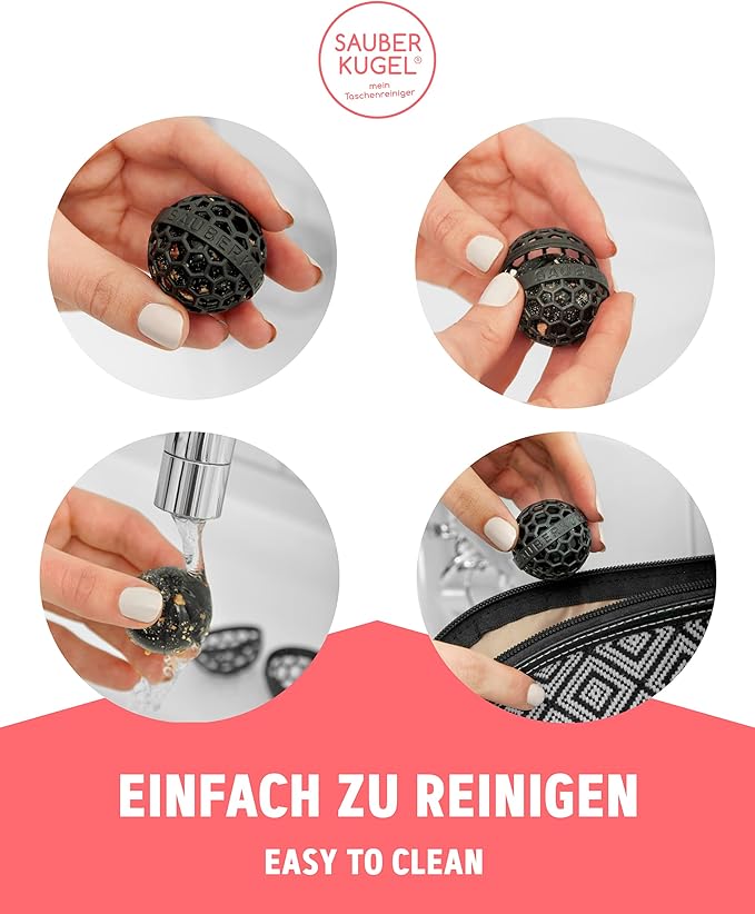Sauberkugel - The Clean Ball - The clever way of cleaning purses bags backpacks and school bags (Springfield Collection)