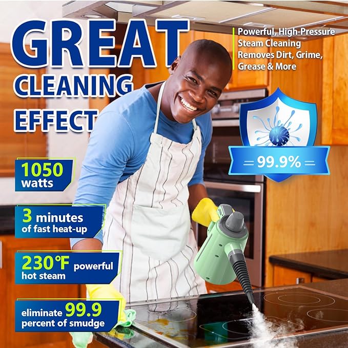 Handheld Steam Cleaner &amp 3 Pack Ironing Brush Clothes