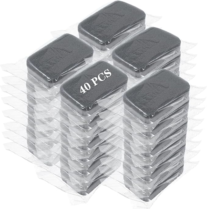 40 Pcs Kitchen Dishwashing Sponge Individually Wrapped Sponges Bulk Non Scratch Scouring Pad Odor-Free Dish Sponges for Washing Dishes Wipes for Household Cleaning Dishes Travel Apartments Grey