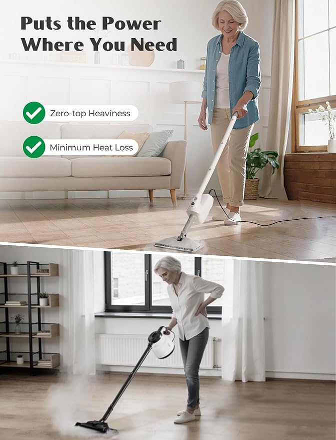 Electric Solar Panel Cleaning Kit &amp 10-in-1 Steam Mop with Detachable Handheld Steamer