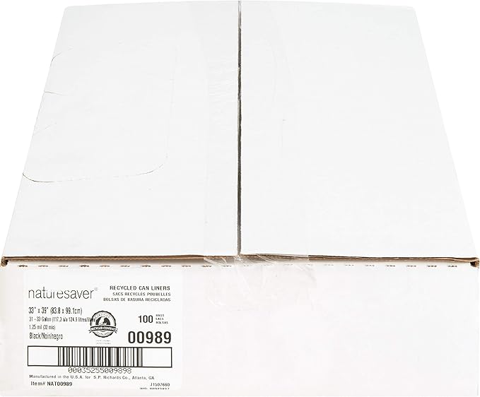 Black Low-Density Recycled Can Liners Trash Bag Medium