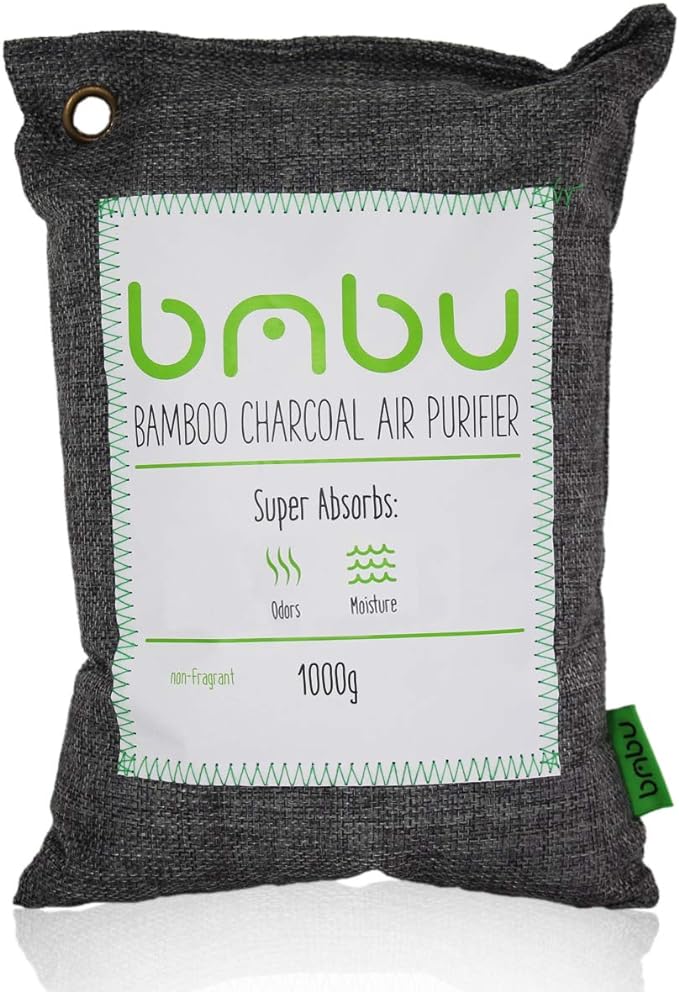 1000g Large Bamboo Charcoal Air Purifier Bag - Car Deodorizer Freshener - Remove Odor and Control Moisture in Your RV Camper SUV Truck Closet Mobile Home Storage - Non fragrant 1kg