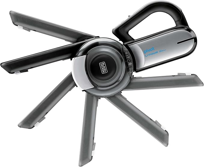 BLACK+DECKER dust buster PIVOT VAC Handheld Vacuum Cordless Car Vacuum Portable Rechargeable Extendible Crevice Tool and 200 Degree Pivoting Nozzle Strong Suction Lightweight (BDH2000PL)