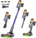 Cordless Vacuum Cleaner 500W Vacuum Cleaners for Home Pet Hair 60Mins Cordless Stick Vacuums with LED Display Anti-Tangle Lightweight Vacuum for Hard Floors CarpetPurple