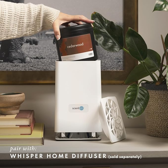 ScentAir Whisper Home Monthly Plug-in Refill Fragrance Cartridge for Home and Office Amazon Exclusive Cedarwood
