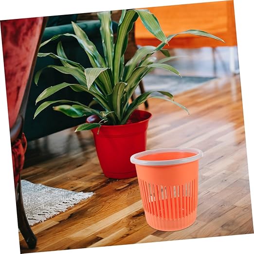 Ciieeo 2pcs Plastic Round Wastebasket Kitchen Trash Can Litter Trash Bin Under Sink Garbage Can Office Basket