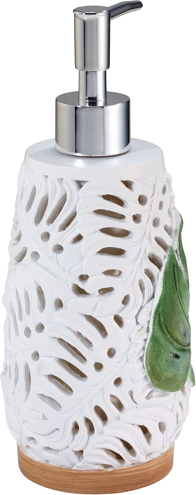 Avanti Linens - Soap Dispenser/Lotion Pump Palm Tree Leaves Inspired Home Decor (Viva Palm Collection)