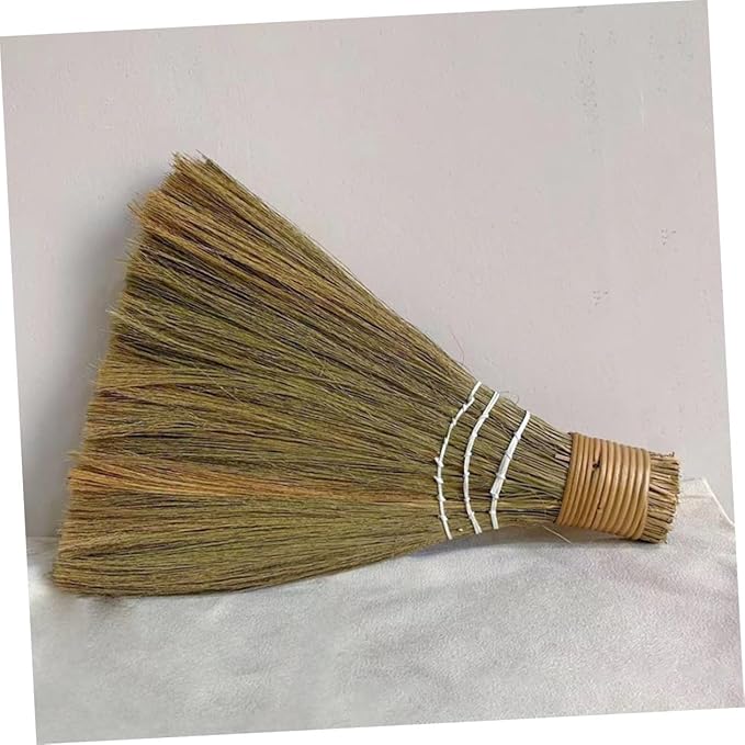 2pcs Hand Woven Broom Portable Lightweight Manual Whisk Broom for Home Office Car Cleaning Dust Sweeper with Rustic Farmhouse Charm