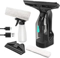 Window Vacuum Cleaner Kit Cordless 35Min Runtime &amp 2 Suction Nozzles Cleaning Tool All-in-One Electric Squeegee Spray Kit for Streak-Free Windows Washing Shower Glass MirrorsCar