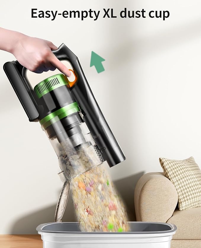 SunSare Cordless Vacuum Cleaner 650W 55KPA 70Mins Vacuum Cleaners for Home Stick Vacuum with Aromatherapy Anti-Tangle Brush Anti-Tangle Wireless Vacumm for Home/Pet Hair/Carpets/Floors