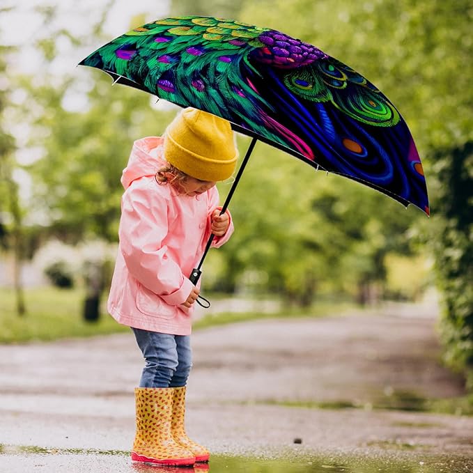 Small Compact Travel Automatic Folding Umbrella for Women Portable Lightweight Rain Wind UV Sun Shade
