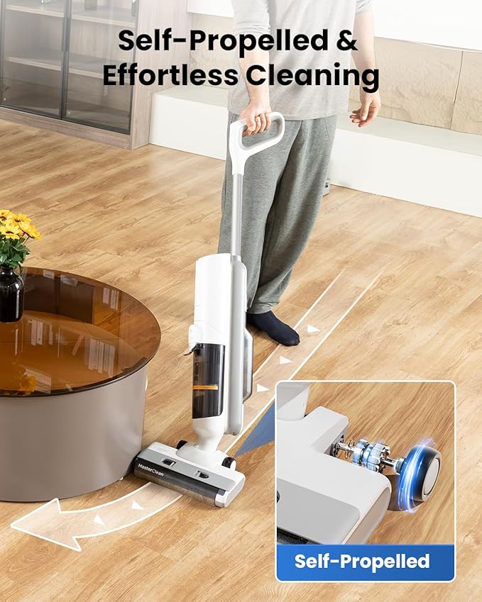 Proscenic F10 Pro Wet Dry Vacuum Cleaner Cordless and Vacuum Mop 3-in-1 Vacuum/Mop/Wash &amp One-Button Auto Self-Cleaning for Hard Floors High-Capacity Dual Tanks Edge Clean Ease of Use