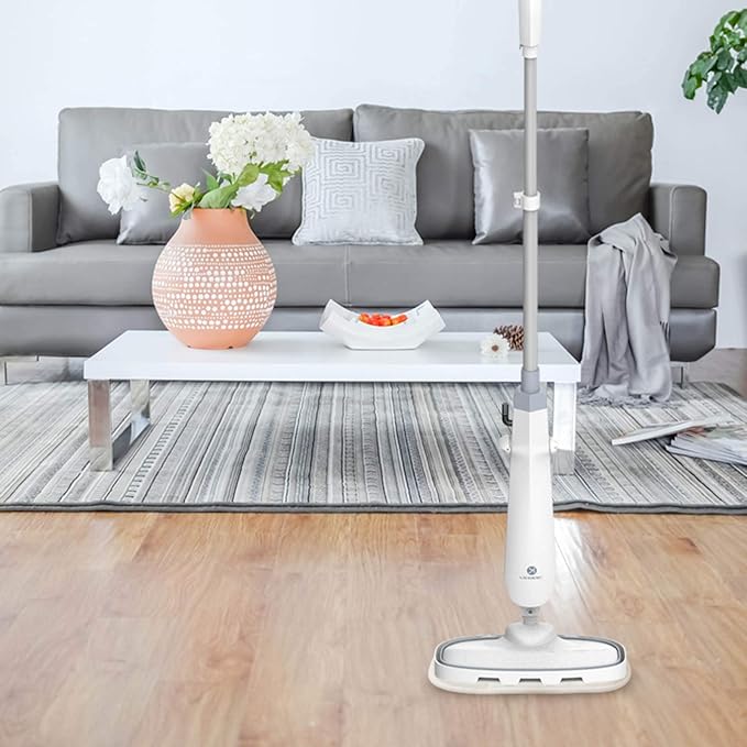 Handheld Steam Mops 1000W Power Handheld Vertical Floor Steam Cleaner Convenient Detachable Handheld Steam Cleaner Hard Floor Cleaning White