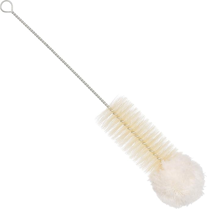 Redecker Natural Pig Bristle and Cotton Cleaning Brush 12-5/8-Inches