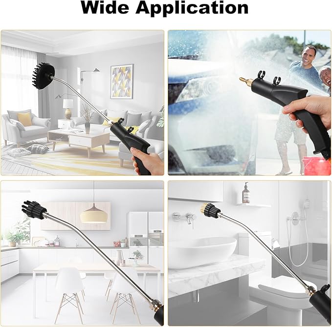 High Pressure Steam Cleaner 2500W Handheld Steam Cleaner 4.5Bar Portable Steam Cleaning Machine Household for Cleaning Kitchen Bathroom Grout (White 110V)