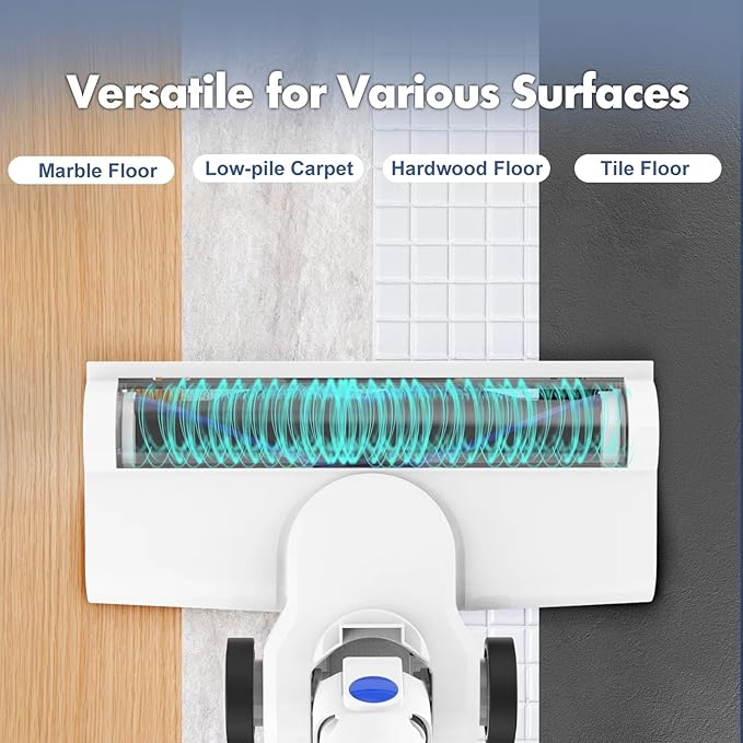 Cordless Vacuum Cleaner for Home 23KPa Powerful Suction Anti-Wrap Brush Roll &amp 5 LED Lights for Dark Corners 35-Min Runtime 2.6lb Lightweight Stick Vacuum for Hardwood
