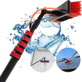 Water Fed Pole Kit Window Cleaner Kit Water/Hose Fed Pole Window Cleaning Brush Equipment Washing Set Equipment Extension Pole Cleaning 24FT/7.2M-30CM