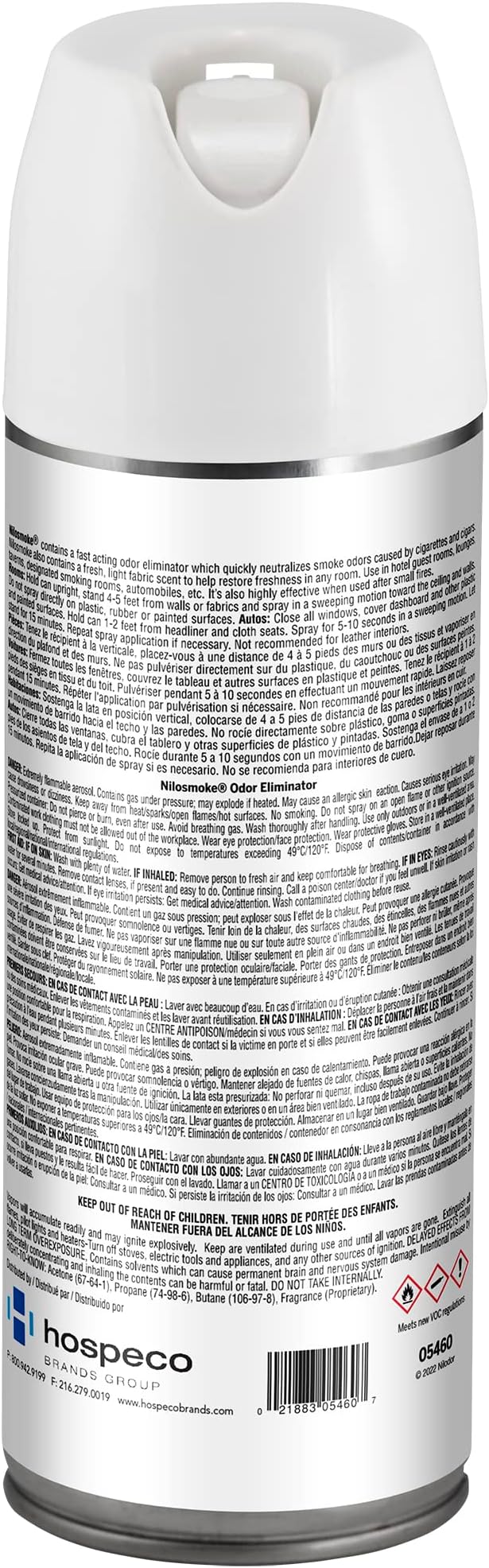 Nilosmoke Tobacco and Smoke Odor Eliminator aerosol by Nilodor 05460-10 oz. Hand Held Aerosol (Pack of 2)