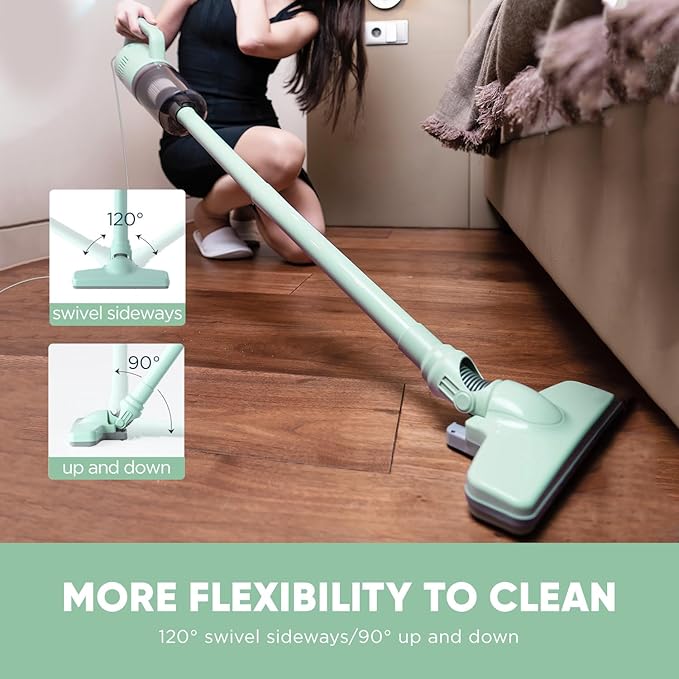 Stick Vacuum Cleaner Corded Handheld Vacuum Cleaner Mini Electric Broom for Pet Hair Hardwood Floor Cat Litter Cleaning (13ft-Cord)
