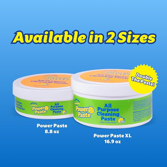 Scrub Daddy Sponges &amp PowerPaste XL Value Pack - 4 Scrub Mommy Multipurpose Dish Sponges &amp PowerPaste XL All-Purpose Cleaning Paste - Scratch-Free Multi-Surface Household Cleaning Supplies Ki