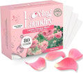 LOVING LAUNDRY- Detergent Sheets Stain Remover Enzymes Laundry Soap - Clean Safe Ingredients Ultra Concentrated -(80 Loads) Velvet Roses Scent