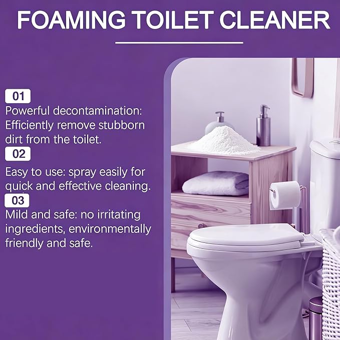 Upgrade Toilet Bowl Cleaner for Sparkling Clean Touch Free Foaming Cleaning Powder (1pcs)