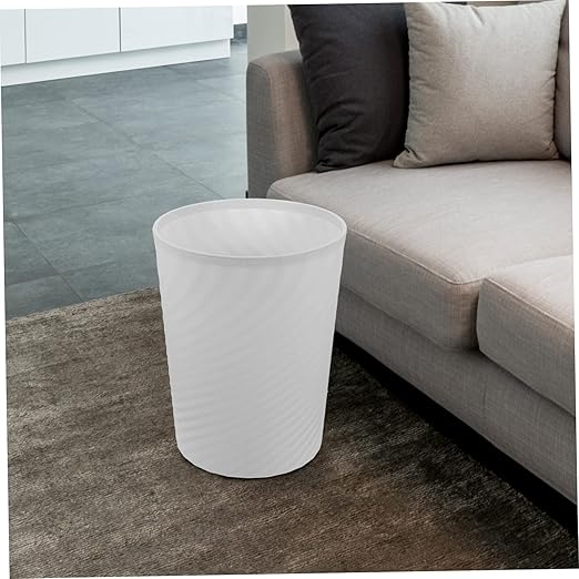 2Pcs Simple Style Plastic Trash Can Lightweight Bathroom Wastebasket for Home Office Kitchen Compact Garbage Bin for Clean Tidy Living Spaces