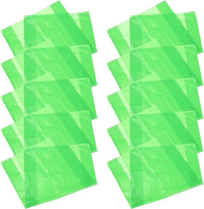 Veemoon 50pcs Green Heavy-duty Tear-resistant Plastic Trash Bags 80x100cm Large Kitchen Garbage Bags for Hotel Commercial School Bathroom Use