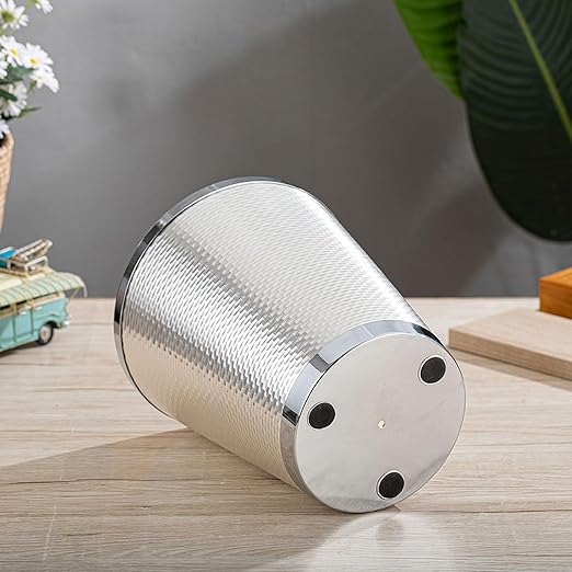 Metal Flower BucketHandcrafted Metal Wastebasket Trash Can high Value Light Luxury Japanese Style Trash Basket for Weddings Home Table Centerpiece