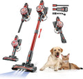 Vacuum Cleaner for HomeStick Vacuum Cordless Rechargeable up to 35 Mins Runtime Hardwood Floor Vacuum for Pet HairCarpetsTile(Red)